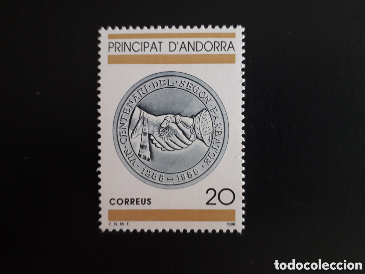 Sellos: ANDORRA ESPA&Ntilde;OLA EDIFIL 207 SERIE CTA NUEVA *** 1988 FIRMA SEGUNDO PAREATGE, MANOS PEDIDO M&Iacute;NIMO 3&euro;