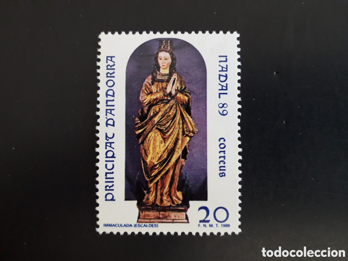 Sellos: ANDORRA ESPA&Ntilde;OLA EDIFIL 217 SERIE CTA NUEVA *** 1989 NAVIDAD INMACULADA CONCEPCI&Oacute;N PEDIDO M&Iacute;NIMO 3&euro;