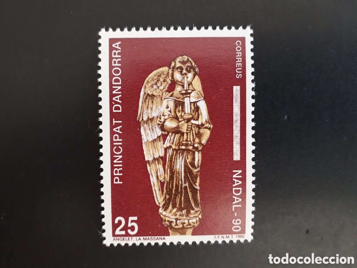 Sellos: ANDORRA ESPA&Ntilde;OLA EDIFIL 222 SERIE CTA NUEVA *** 1990 NAVIDAD, &Aacute;NGEL PEDIDO M&Iacute;NIMO 3&euro;