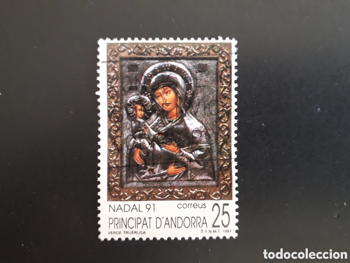 Sellos: ANDORRA ESPA&Ntilde;OLA EDIFIL 228 SERIE CTA USADA 1991 NAVIDAD PEDIDO M&Iacute;NIMO 3&euro;