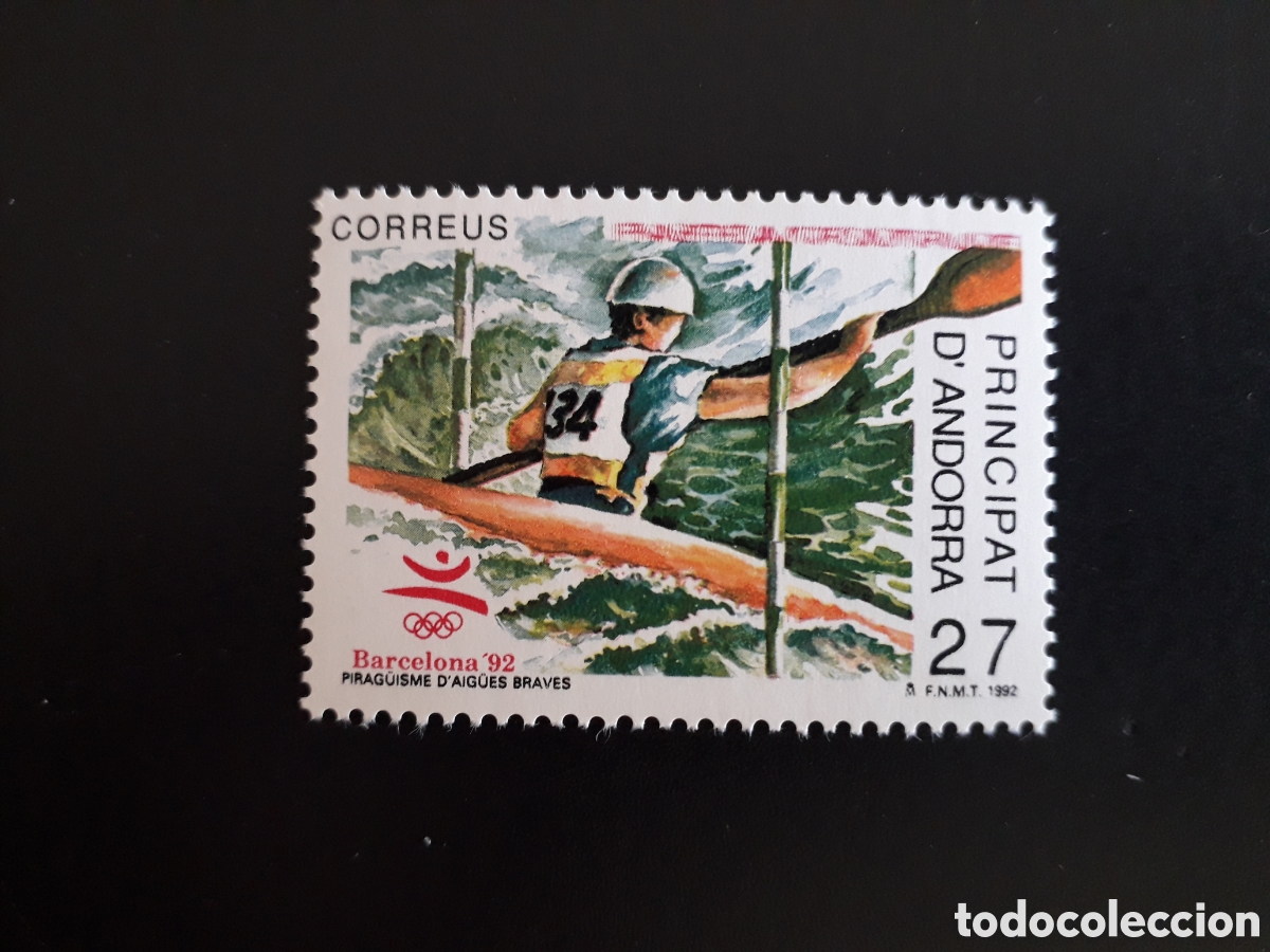 Sellos: ANDORRA ESPA&Ntilde;OLA EDIFIL 232 SERIE NUEVA *** 1992 DEPORTES OLIMPIADA BARCELONA REMO PEDIDO M&Iacute;NIMO 3&euro;