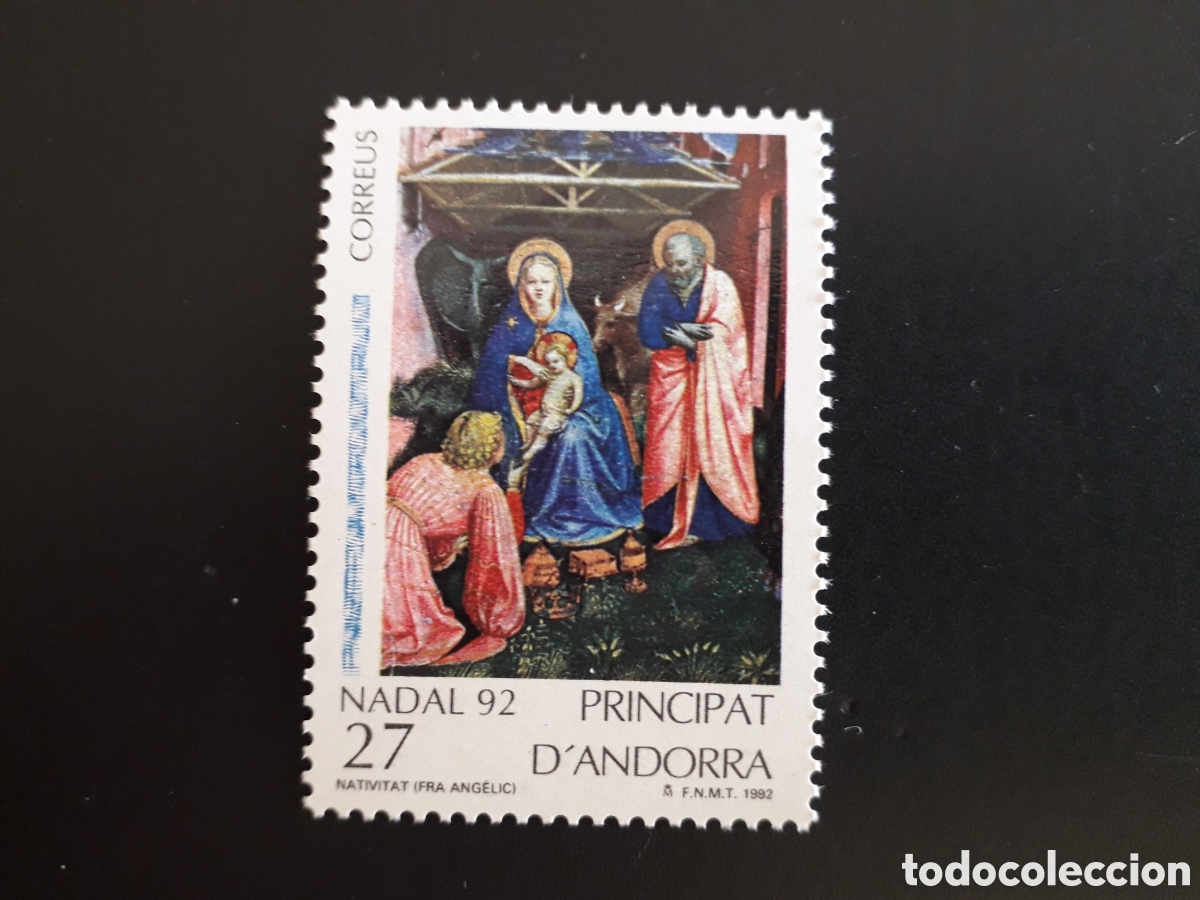 Sellos: ANDORRA ESPA&Ntilde;OLA EDIFIL 234 SERIE CTA NUEVA *** 1992 NAVIDAD PINTURAS FRAY ANGELICO PEDIDO M&Iacute;NIMO 3&euro;