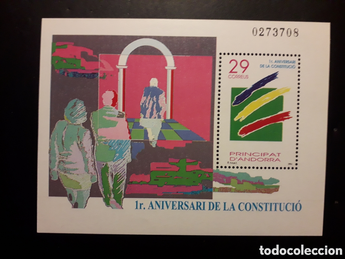 Sellos: ANDORRA ESPA&Ntilde;OLA EDIFIL 241 SERIE CTA NUEVA *** 1994 1ER ANIV DE LA CONSTITUCI&Oacute;N PEDIDO M&Iacute;NIMO 3&euro;