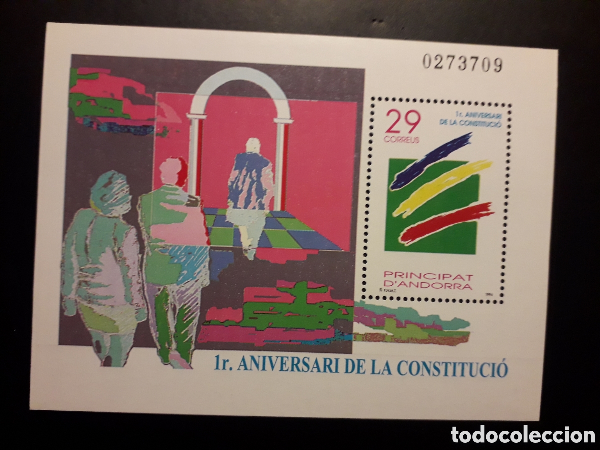 Sellos: ANDORRA ESPA&Ntilde;OLA EDIFIL 241 SERIE CTA NUEVA *** 1994 1ER ANIV DE LA CONSTITUCI&Oacute;N PEDIDO M&Iacute;NIMO 3&euro;