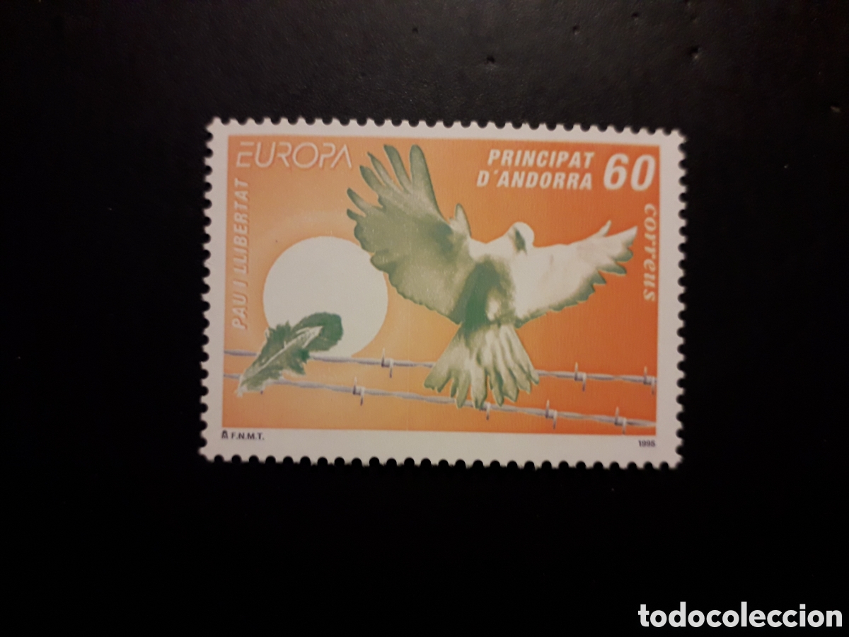Sellos: ANDORRA ESPA&Ntilde;OLA EDIFIL 248 SERIE CTA NUEVA *** 1995 EUROPA, FAUNA AVES PALOMA PAZ PEDIDO M&Iacute;NIMO 3&euro;