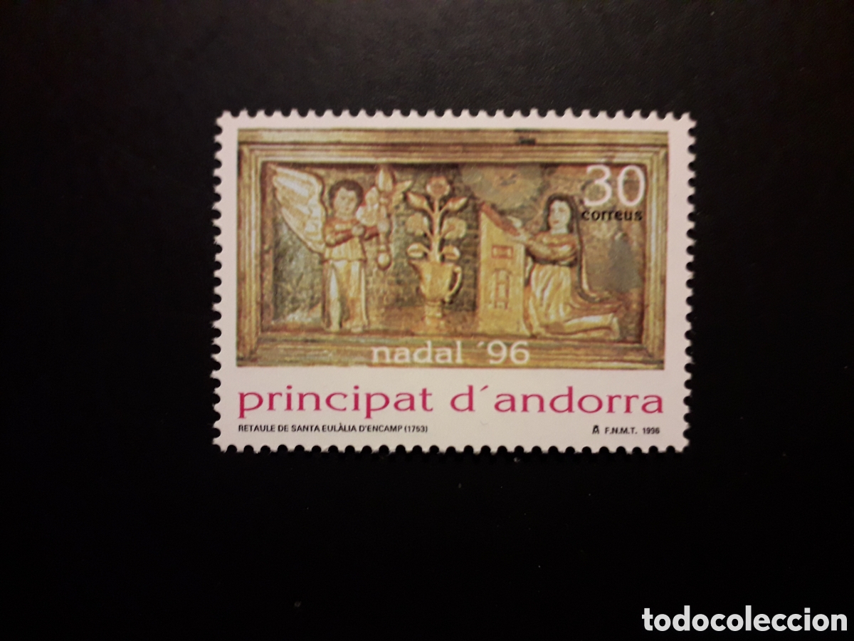 Sellos: ANDORRA ESPA&Ntilde;OLA EDIFIL 255 SERIE CTA NUEVA *** 1996 NAVIDAD LA ANUNCIACI&Oacute;N PEDIDO M&Iacute;NIMO 3&euro;