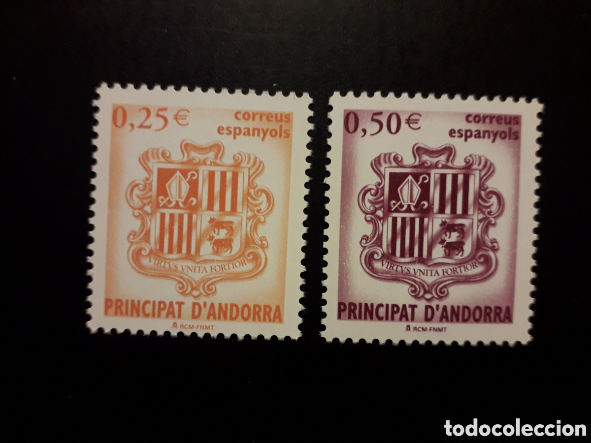 Sellos: ANDORRA ESPA&Ntilde;OLA EDIFIL 290/1 SERIE CTA NUEVA *** 2002 ESCUDOS PEDIDO M&Iacute;NIMO 3&euro;