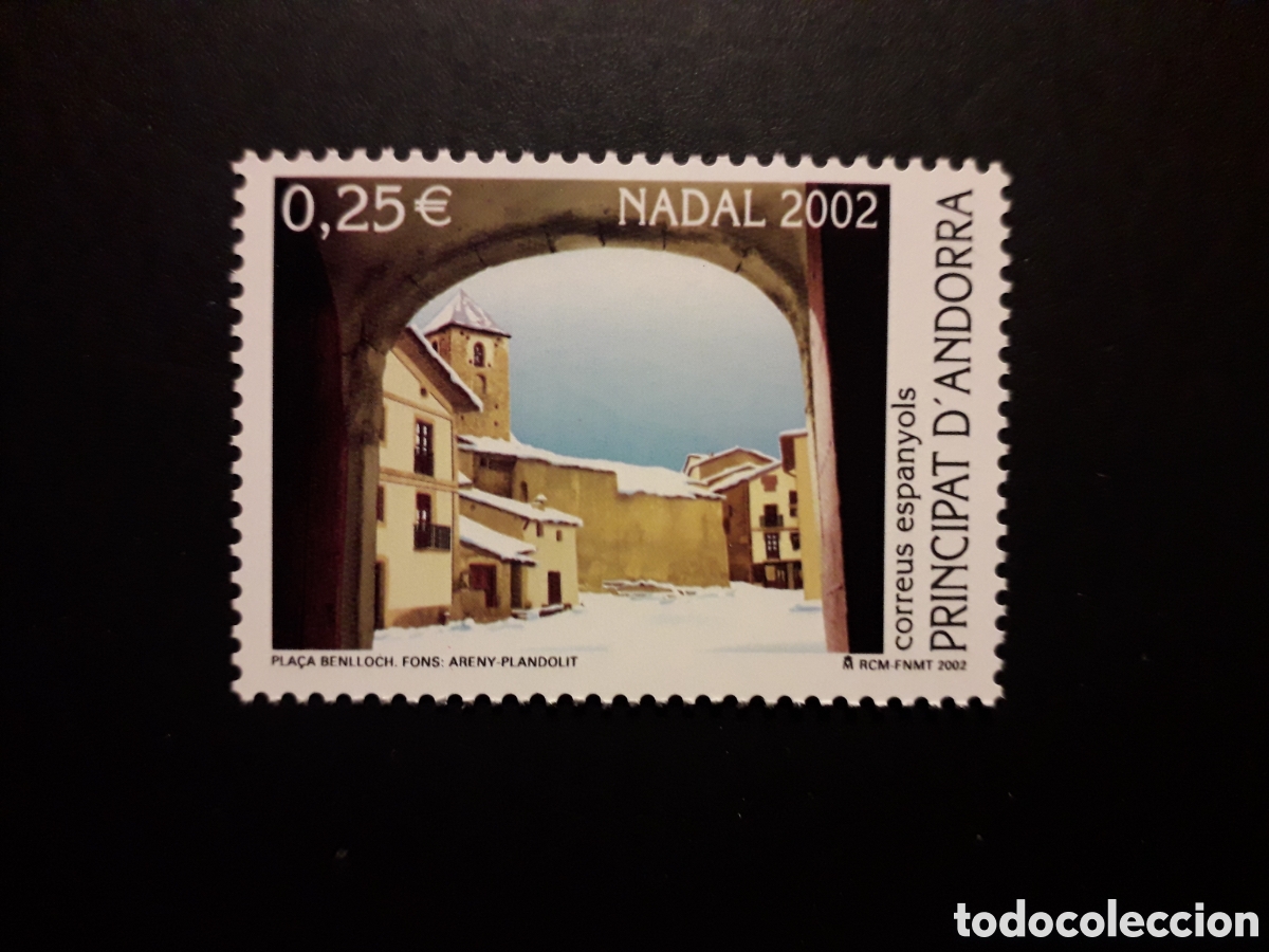 Sellos: ANDORRA ESPA&Ntilde;OLA EDIFIL 300 SERIE CTA NUEVA *** 2002 NAVIDAD, PLA&Ccedil;A BENLLOCH PEDIDO M&Iacute;NIMO 3&euro;