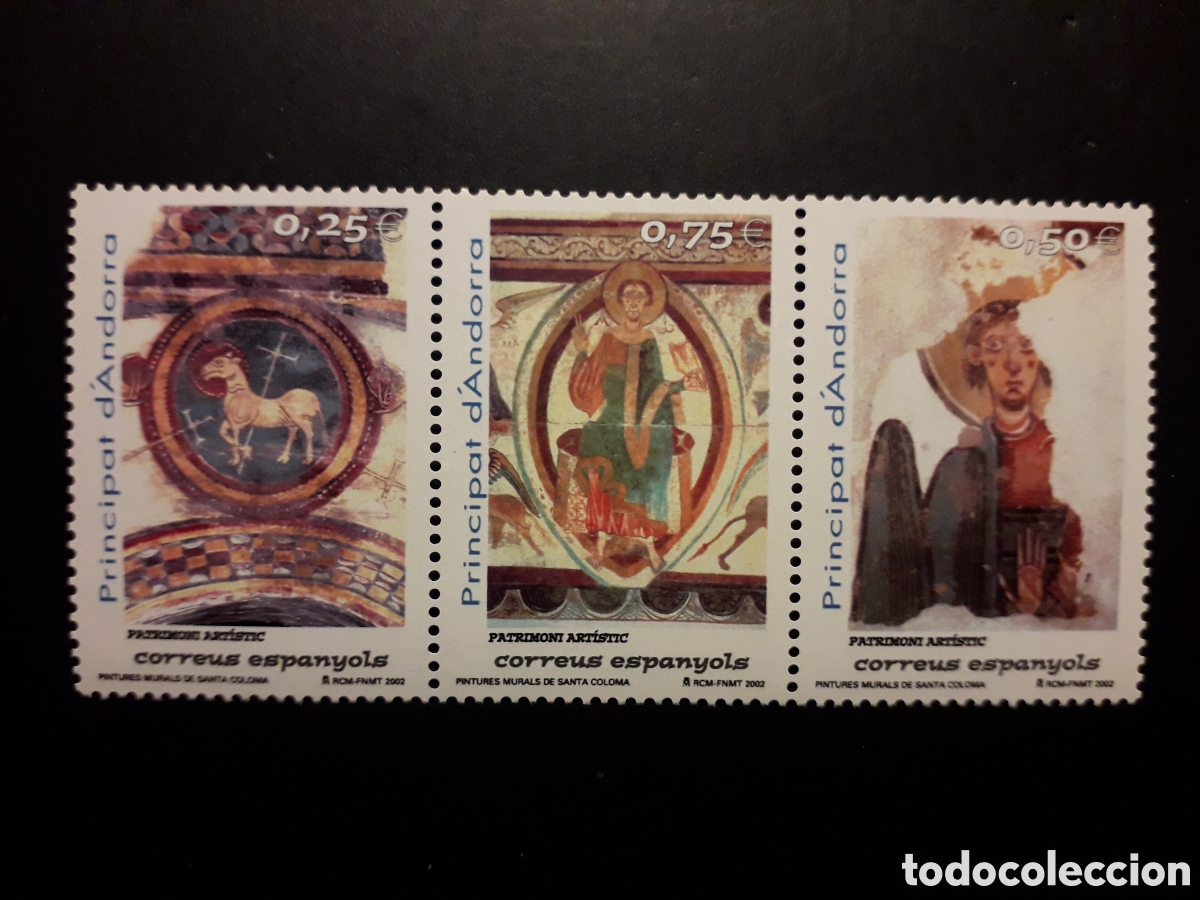 Sellos: ANDORRA ESPA&Ntilde;OLA EDIFIL 301/3 SERIE CTA NUEVA *** 2002 PATRIMONIO PINTURAS MURALES PEDIDO M&Iacute;NIMO 3&euro;