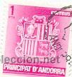 Sellos: 2and-148u. Andorra Usado. Basica. 1 pta. magenta