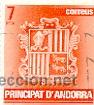 Sellos: 2and-150u. Andorra usado. B&aacute;sica 7 ptas. naranja