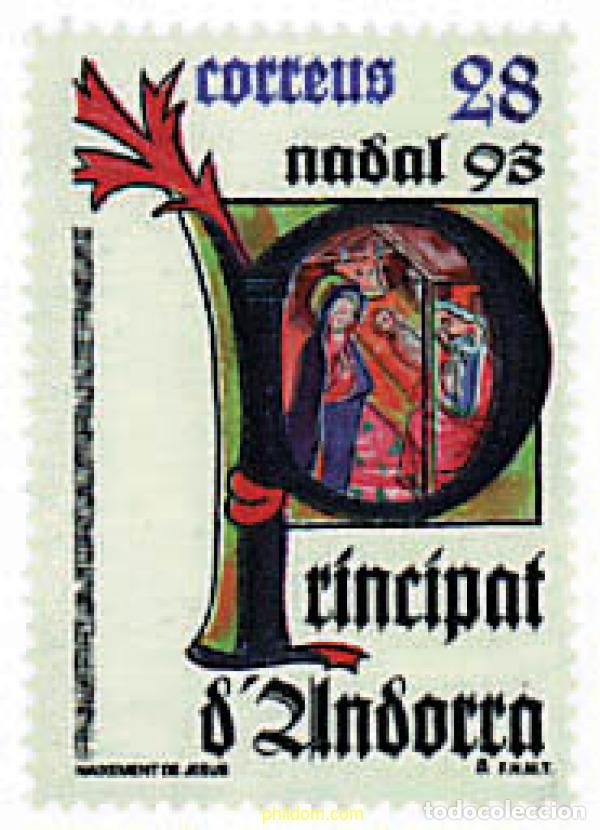 Sellos: 46193 MNH ANDORRA. Adm&oacute;n espa&ntilde;ola 1993 NAVIDAD