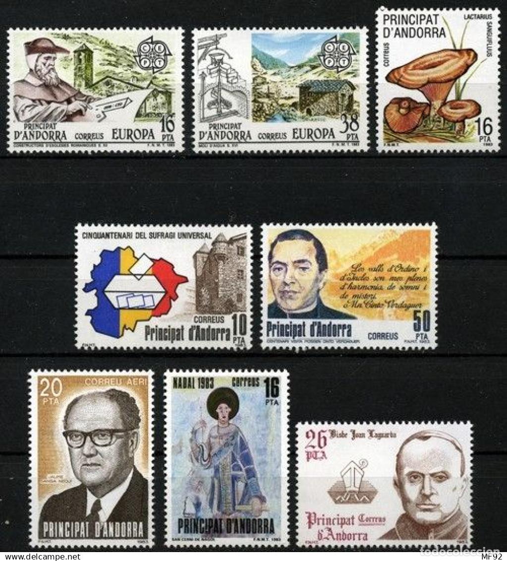 Sellos: Andorra espa&ntilde;ola. A&ntilde;o Completo 1983