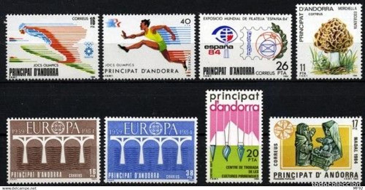 Sellos: Andorra espa&ntilde;ola. A&ntilde;o Completo 1984