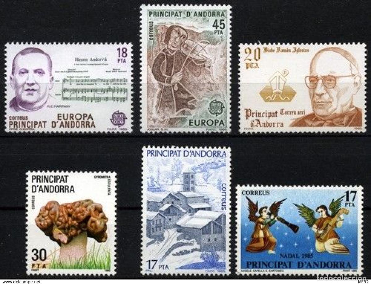 Sellos: Andorra espa&ntilde;ola. A&ntilde;o Completo 1985