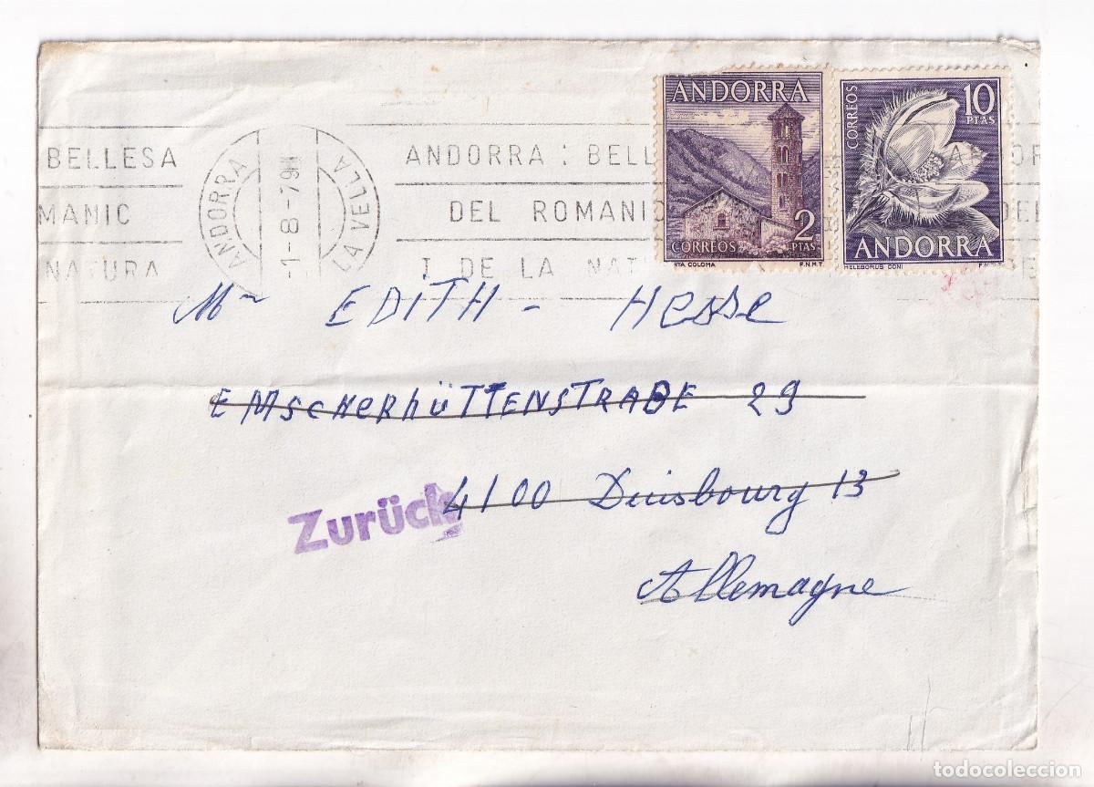 Sellos: SOBRE. ANDORRA. 1979. A ALEMANIA