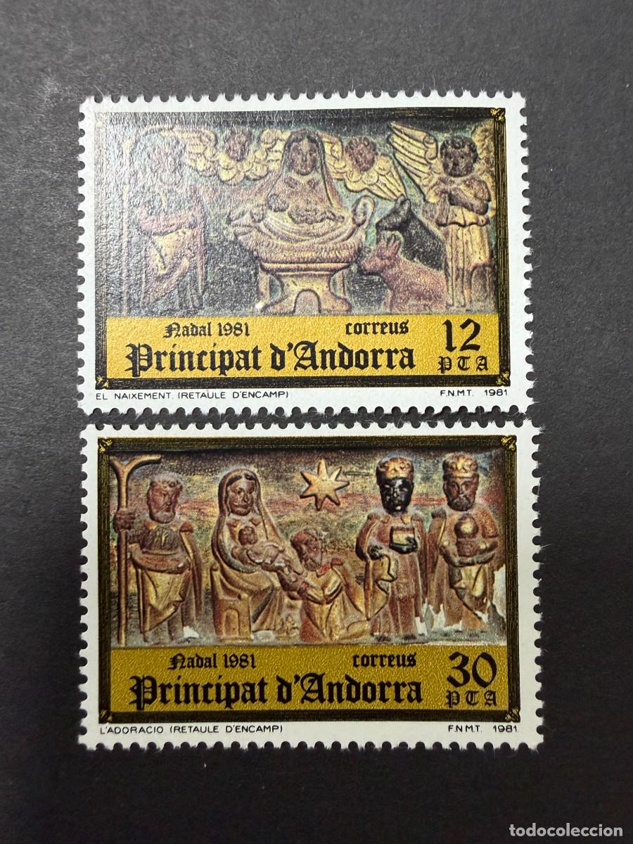 Sellos: ANDORRA ESPA&Ntilde;OLA, 1981. EDIFIL 144/45. NAVIDAD. NUEVOS. SIN FIJASELLOS.