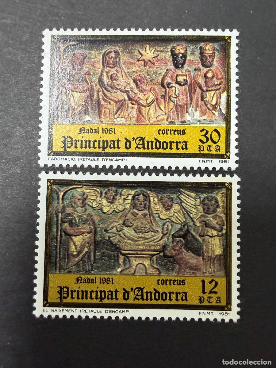 Sellos: ANDORRA ESPA&Ntilde;OLA, 1981. EDIFIL 144/45. NAVIDAD. NUEVOS. SIN FIJASELLOS.