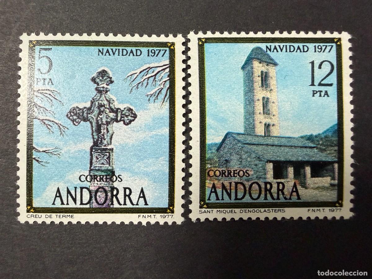 Sellos: ANDORRA ESPA&Ntilde;OLA, 1977. EDIFIL 110/11. NAVIDAD. NUEVOS. SIN FIJASELLOS.