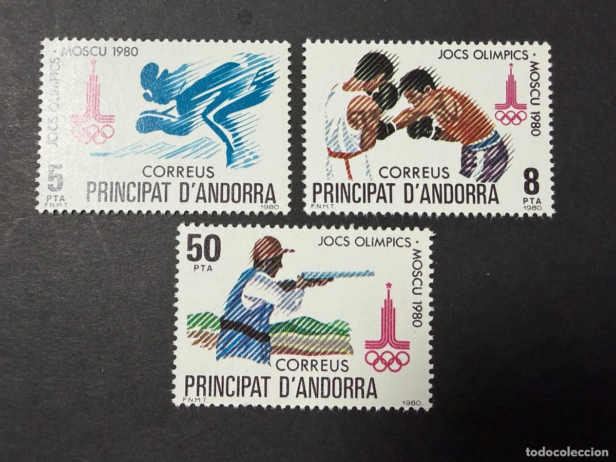 Sellos: ANDORRA ESPA&Ntilde;OLA, 1980. EDIFIL 135/7. JUEGOS OLIMPICOS - MOSCOW. NUEVOS. SIN FIJASELLOS.