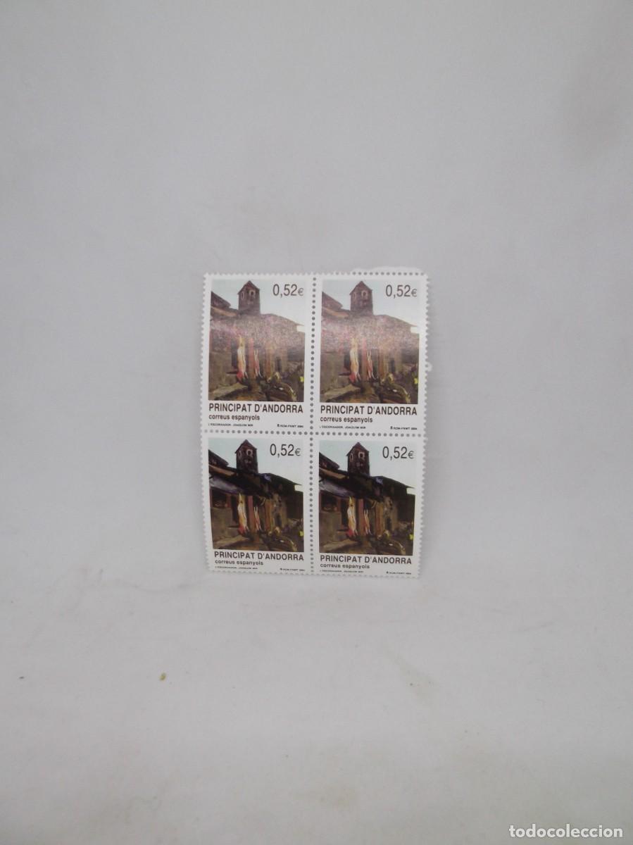 Sellos: Andorra Espa&ntilde;ola 2004 L'Escorxador.Bloque de cuatro,nuevos
