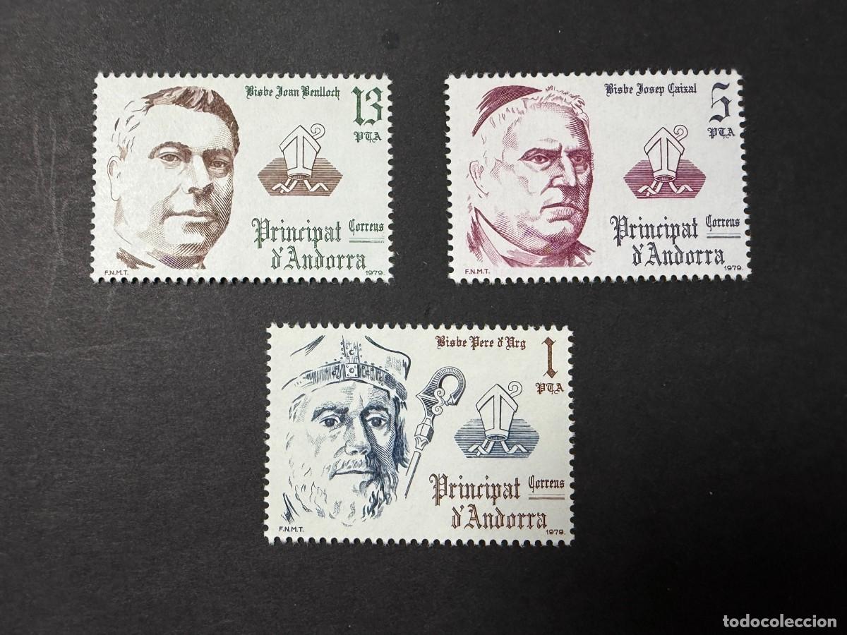 Sellos: ANDORRA ESPA&Ntilde;OLA, 1979. EDIFIL 130/32. COPR&Iacute;NCIPES EPISCOPALES. NUEVOS. SIN FIJASELLOS.