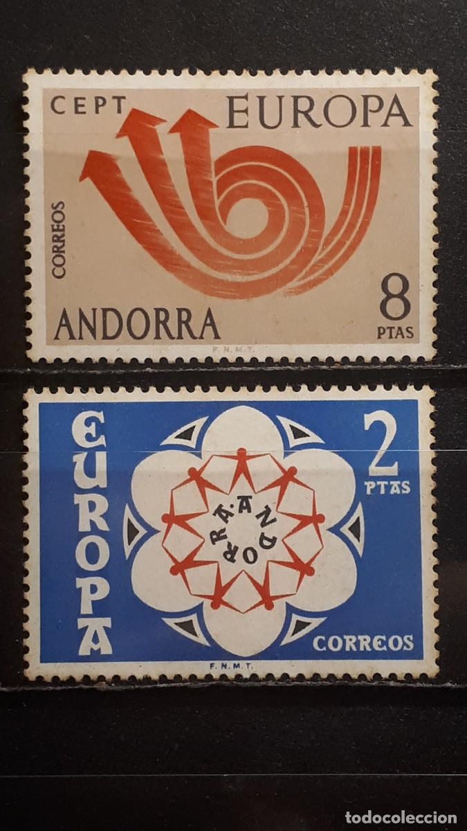Sellos: ANDORRA. A&ntilde;o 1973 **. Edifil 85/6