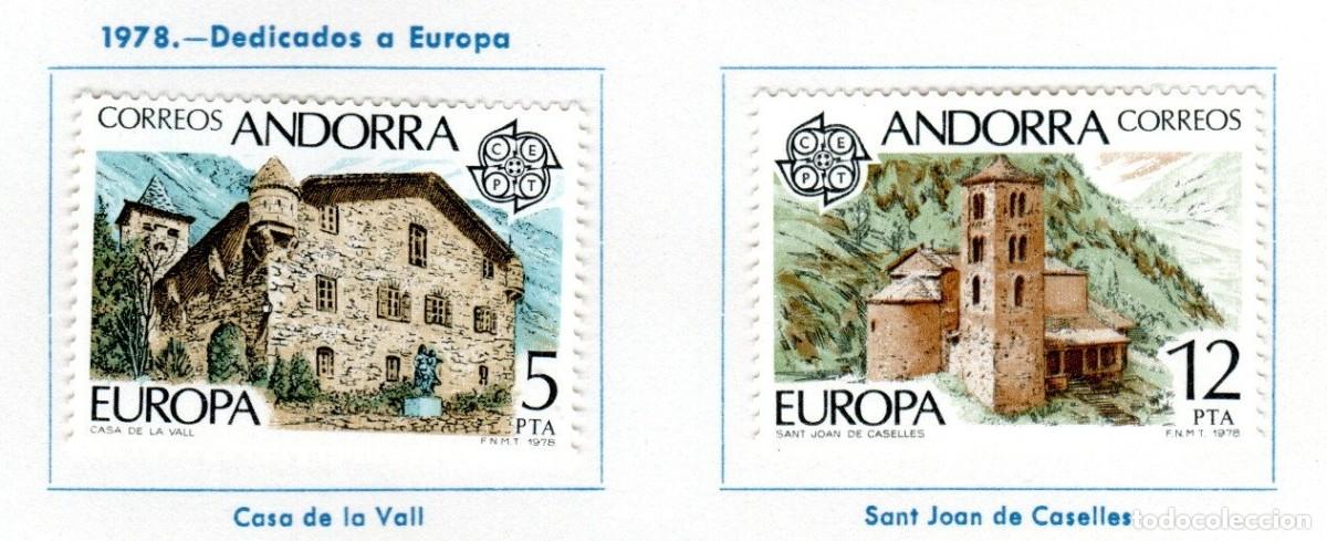 Sellos: Andorra Espa&ntilde;ola. 1978. Edifil 117/118. S. Completa. Nuevos con charnela.