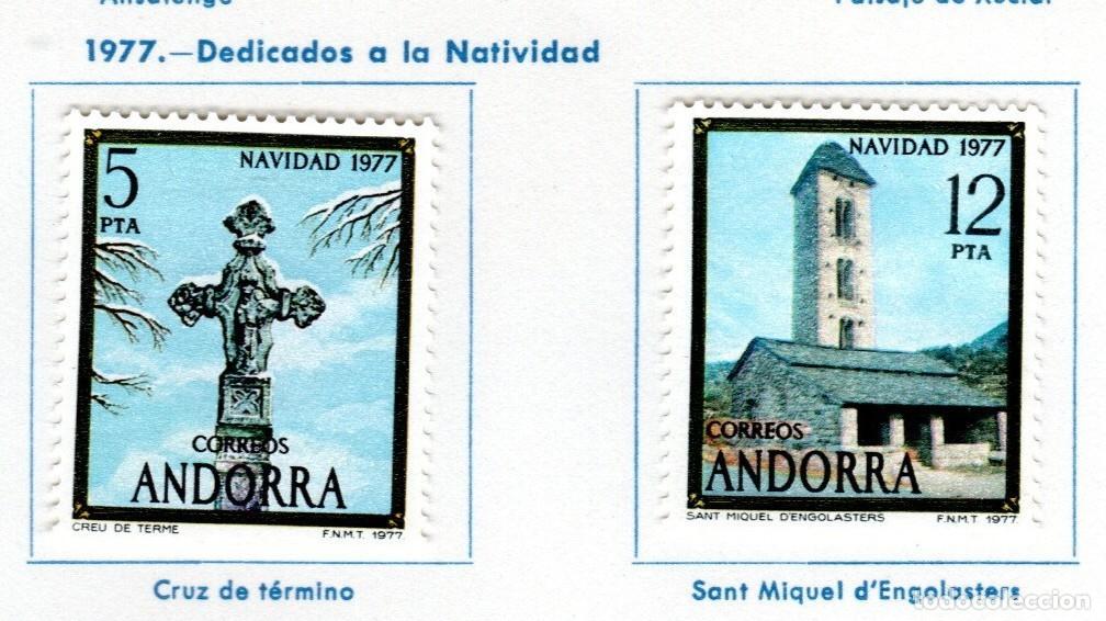 Sellos: Andorra Espa&ntilde;ola. 1977. Edifil 110/111. S. Completa. Nuevos con charnela.