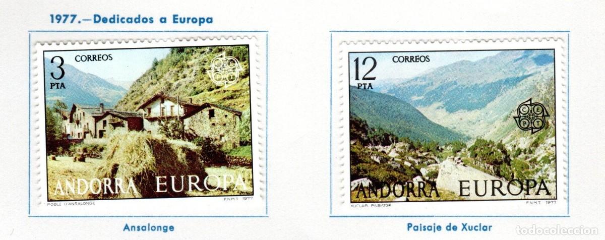 Sellos: Andorra Espa&ntilde;ola. 1977. Edifil 108/109. S. Completa. Nuevos con charnela.
