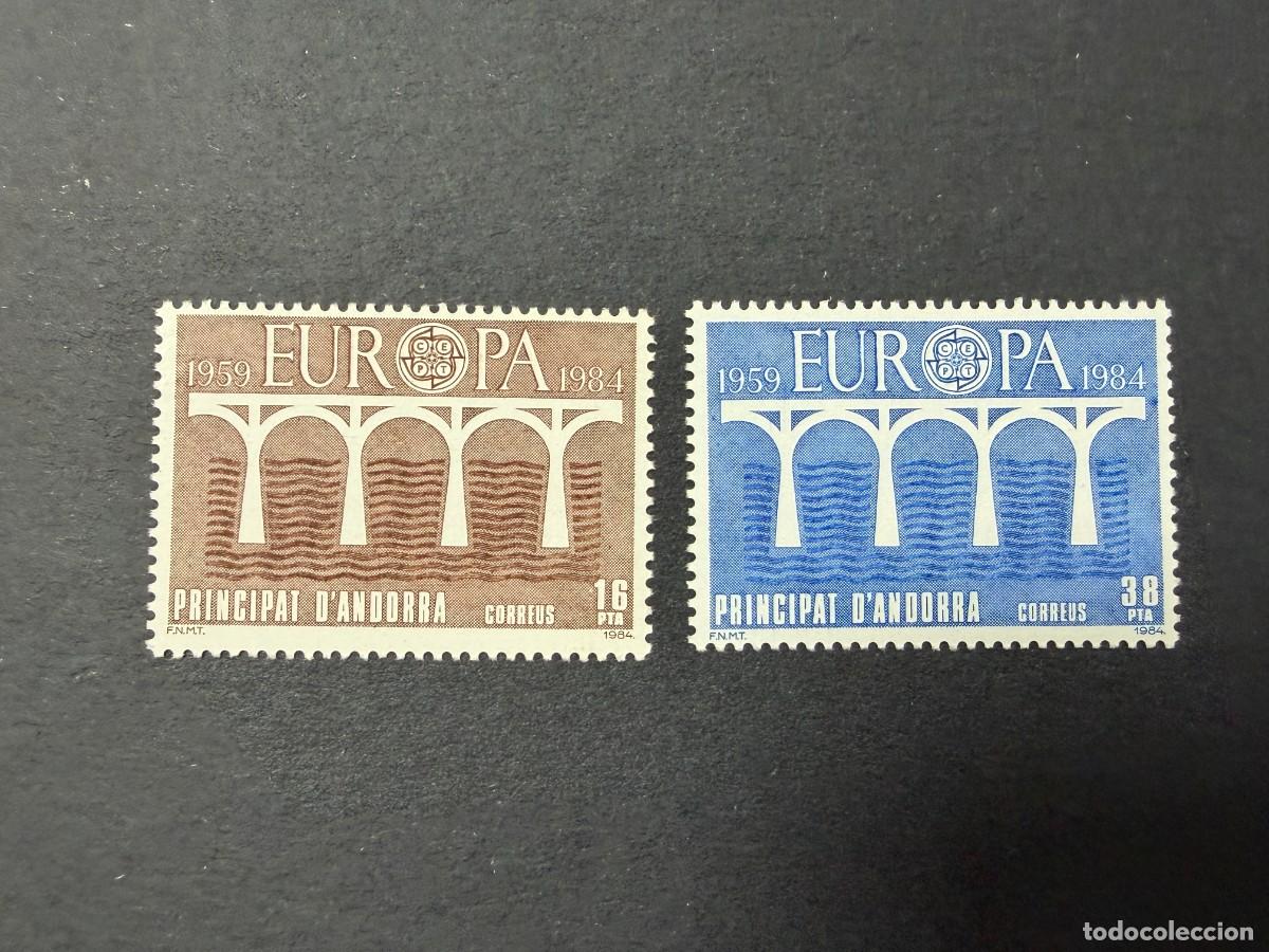 Sellos: ANDORRA, 1984. EDIFIL 179/80. TEMA EUROPA CEPT. SERIE COMPLETA. NUEVO. SIN FIJASELLOS.