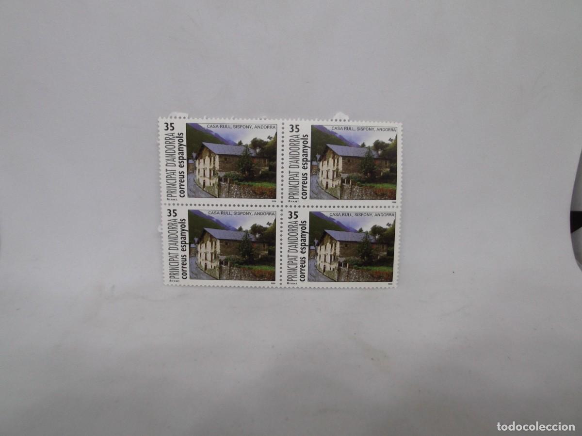 Sellos: Andorra 1999 Casa Rull Sispony (Andorra).Bloque de cuatro nuevos
