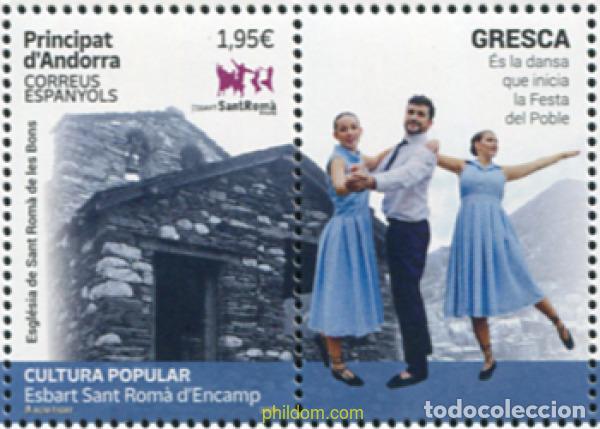 Sellos: 758096 MNH ANDORRA. Adm&oacute;n espa&ntilde;ola 2025 CULTURA POPULAR. ESBART SAN ROM&agrave; D&acute;ENCAMP.