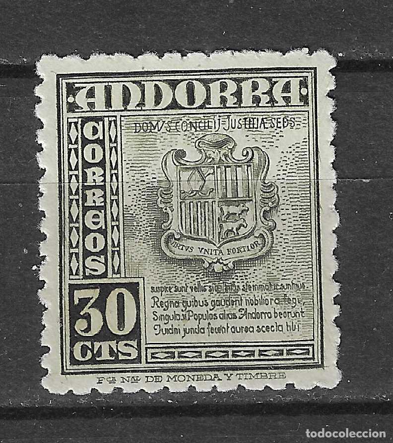 Sellos: ANDORRA ESPA&Ntilde;OLA 1948 EDIFIL 50** SIN FIJASELLOS