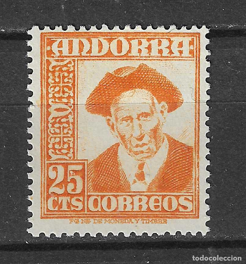 Sellos: ANDORRA ESPA&Ntilde;OLA 1948 EDIFIL 49** SIN FIJASELLOS