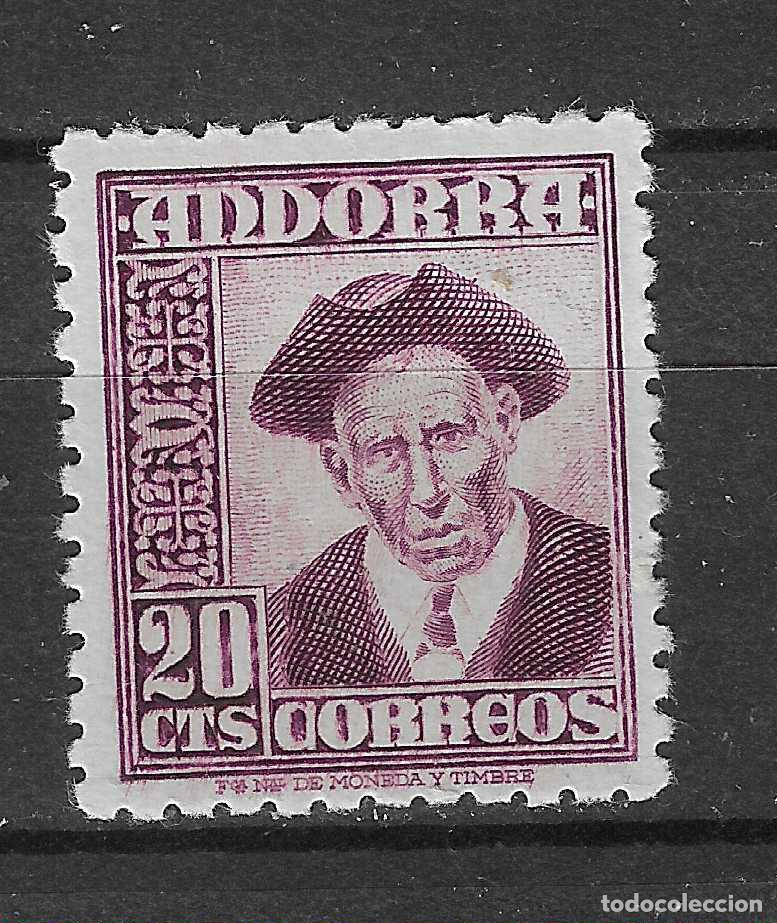 Sellos: ANDORRA ESPA&Ntilde;OLA 1948 EDIFIL 48** SIN FIJASELLOS