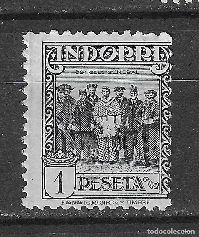 Sellos: ANDORRA ESPA&Ntilde;OLA 1929 EDIFIL 24* SIN GOMA