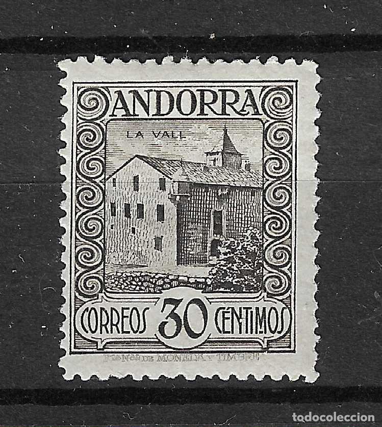 Sellos: ANDORRA ESPA&Ntilde;OLA 1929 EDIFIL 21* CON FIJASELLOS