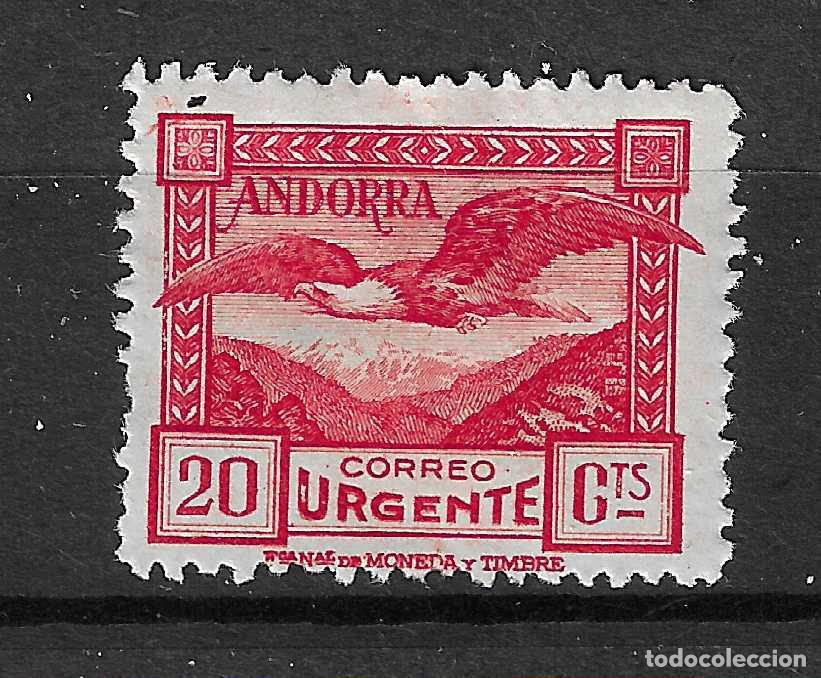 Sellos: ANDORRA ESPA&Ntilde;OLA 1929 EDIFIL 27* CON FIJASELLOS