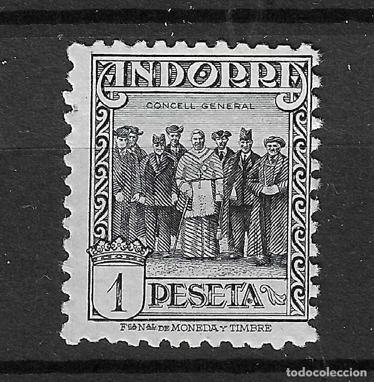 Sellos: ANDORRA ESPA&Ntilde;OLA 1931 EDIFIL 24D* CON FIJASELLOS