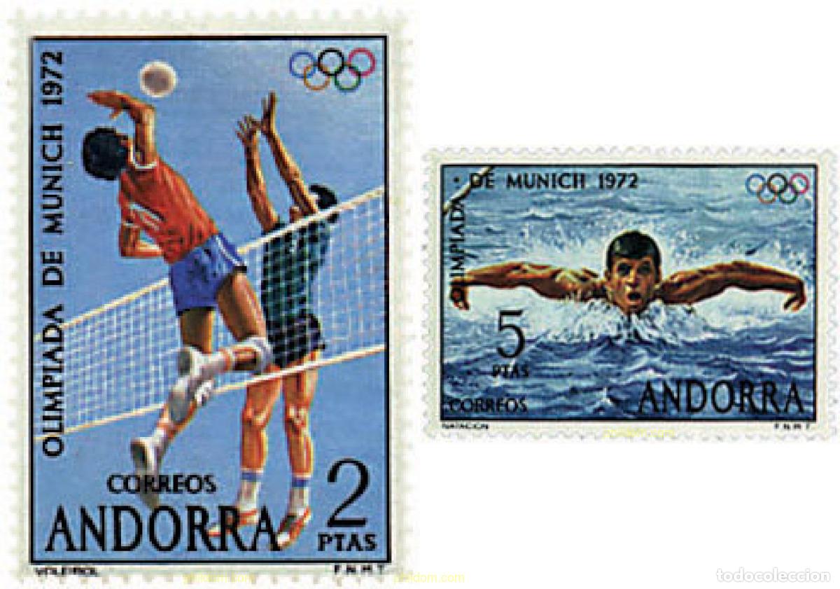 Sellos: 65241 MNH ANDORRA. Adm&oacute;n espa&ntilde;ola 1972 20 JUEGOS OLIMPICOS VERANO MUNICH 1972