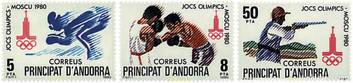 Sellos: 65243 MNH ANDORRA. Adm&oacute;n espa&ntilde;ola 1980 22 JUEGOS OLIMPICOS VERANO MOSCU 1980