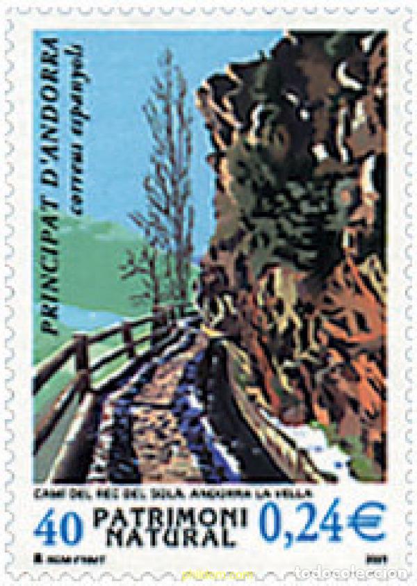 Sellos: 81030 MNH ANDORRA. Adm&oacute;n espa&ntilde;ola 2001 NATURALEZA