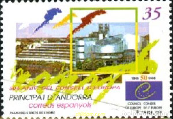 Sellos: 36594 MNH ANDORRA. Adm&oacute;n espa&ntilde;ola 1999 50 ANIVERSARIO DEL CONSEJO DE EUROPA