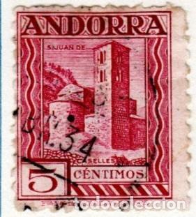 Sellos: Andorra Espa&ntilde;ola. Paisajes. 1929-37. Edifil 16. usado con charnela.