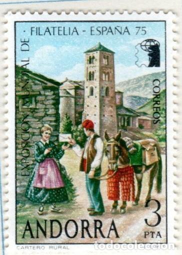 Sellos: Andorra Espa&ntilde;ola. Filatelia. Espa&ntilde;a 75. Edifil 96. S. Completa. Nuevo con charnela.