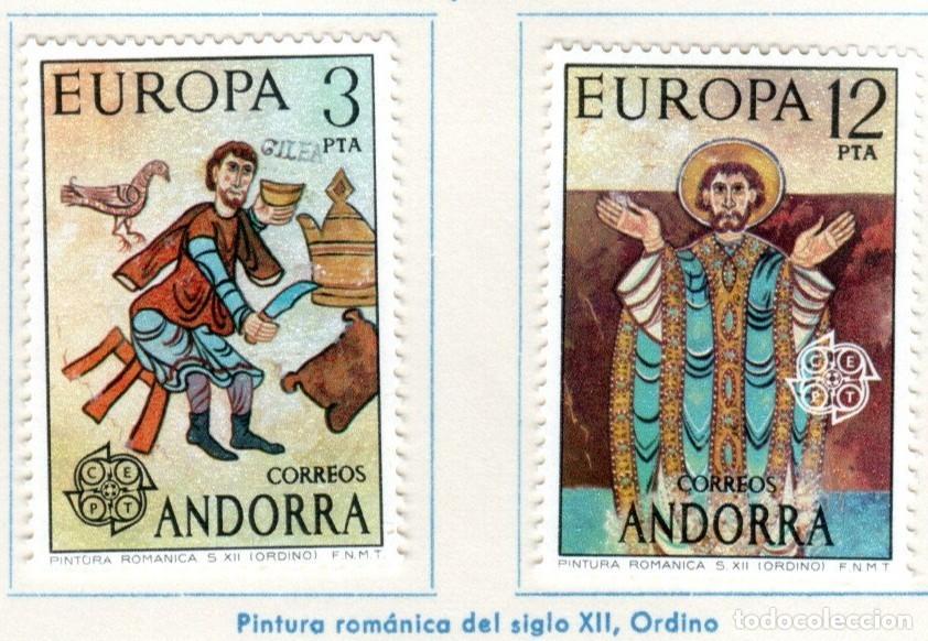 Sellos: Andorra Espa&ntilde;ola. Europa 1975. Edifil 97/98. S. Completa. Nuevo con charnela.
