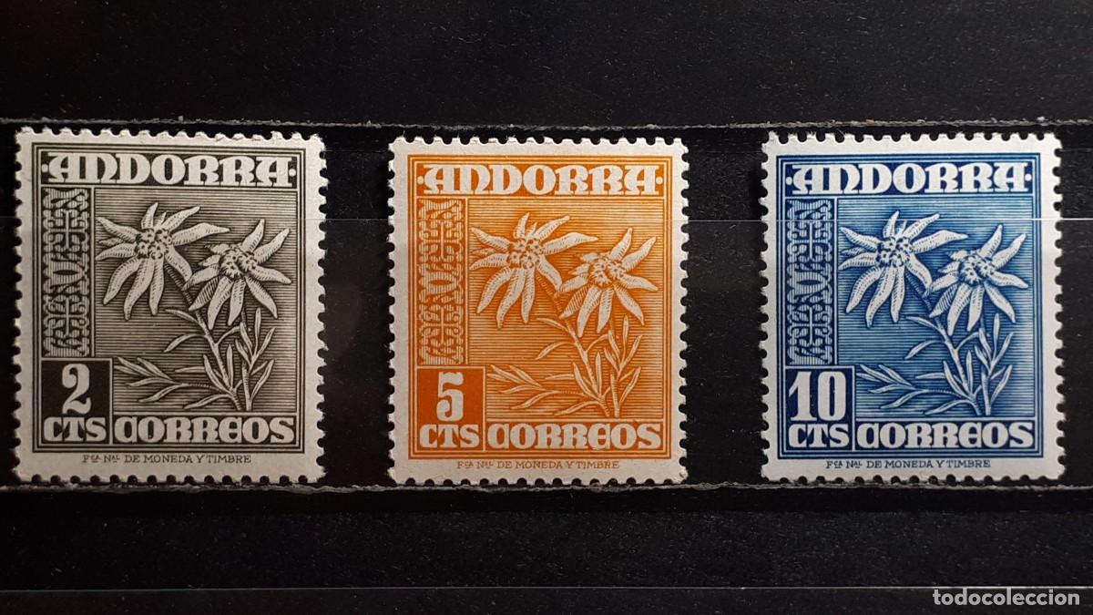 Sellos: ANDORRA. A&Ntilde;O 1948.** EDIFIL 45/7