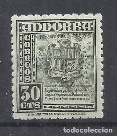 Sellos: ANDORRA ESCUDO 1948 EDIFIL 50 NUEVO* valor 2022 catalogo 11.50 euros