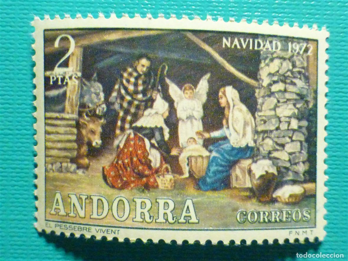 Sellos: Sello - Andorra Correo Espa&ntilde;ol - Edifil 79 - A&ntilde;o 1972 - Navidad - Nuevo